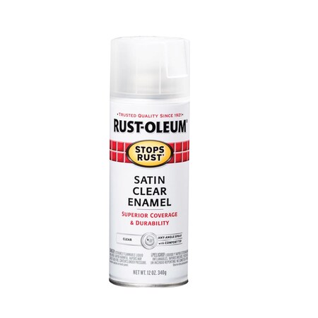 Rust-Oleum Stops Rust Satin Clear Spray Paint 12 oz 285092
